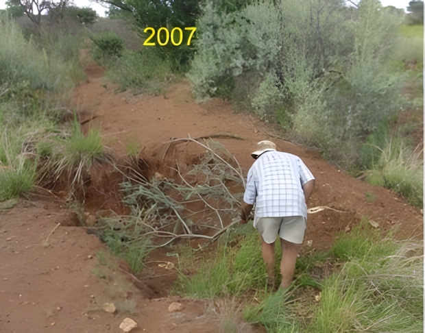 gully restoration in namibia 2007